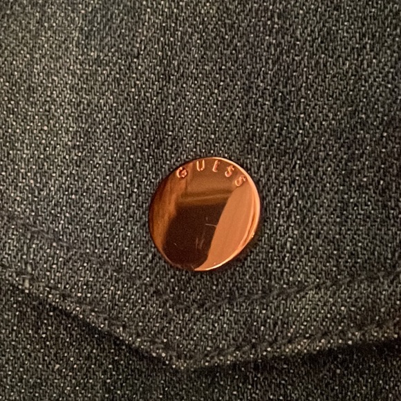 Guess Faux Fur Denim Color Block Coat - Picture 2 of 11